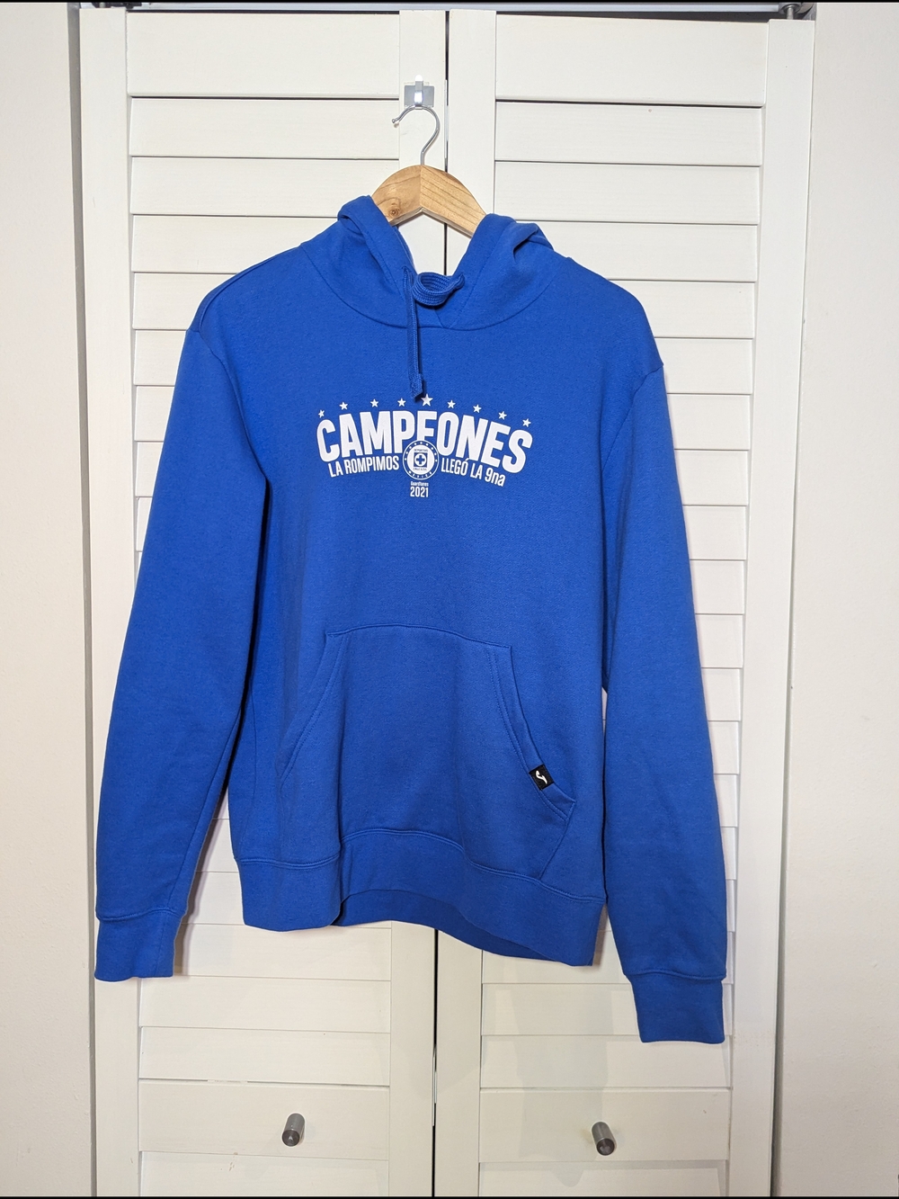 Blue 'Campeones' Graphic Hoodie Sweatshirt